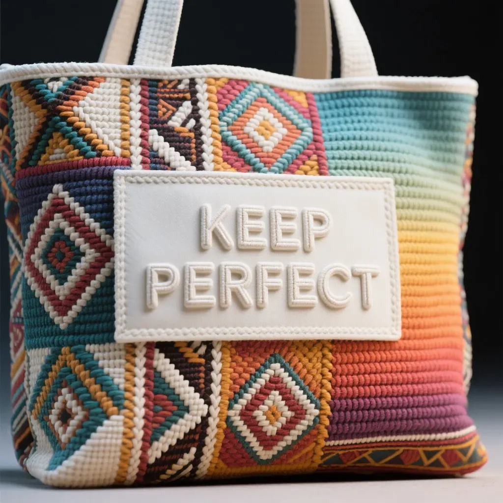 rear view of a knitted backpack showing a zoned back panel with denser and more open knit areas